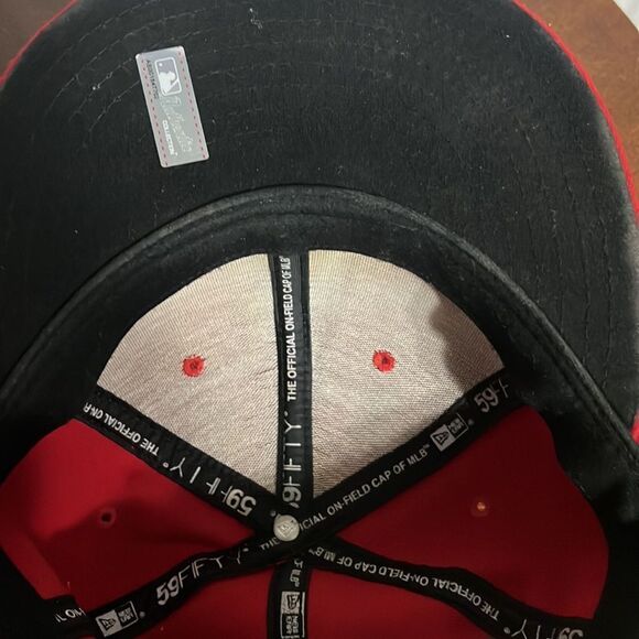 🔥⚾️ Los Angeles ANGELS New Era 59Fifty On Field Fitted Hat - Sz 7 1/4 - PERFECT - Picture 5 of 7